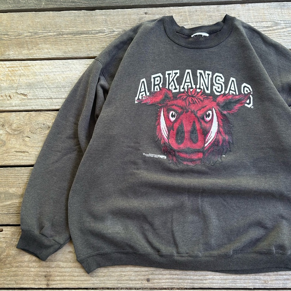 Vintage 90s Arkansas Razorbacks Crewneck Sweatshirt